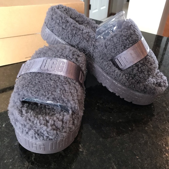 UGG Shoes New Ugg Fluffita Slipper Shade Grey Slip On Light